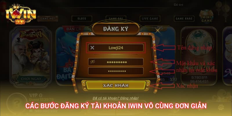 Các bước đơn giản để Đăng ký Iwin