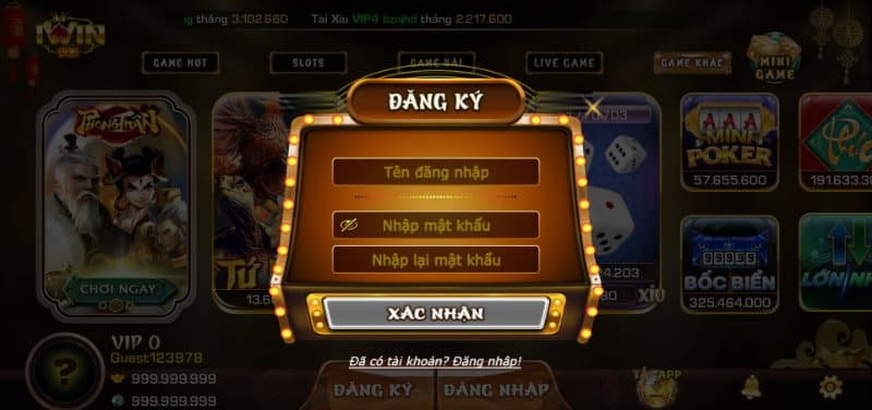 Các lưu ý khi Đăng ký Iwin